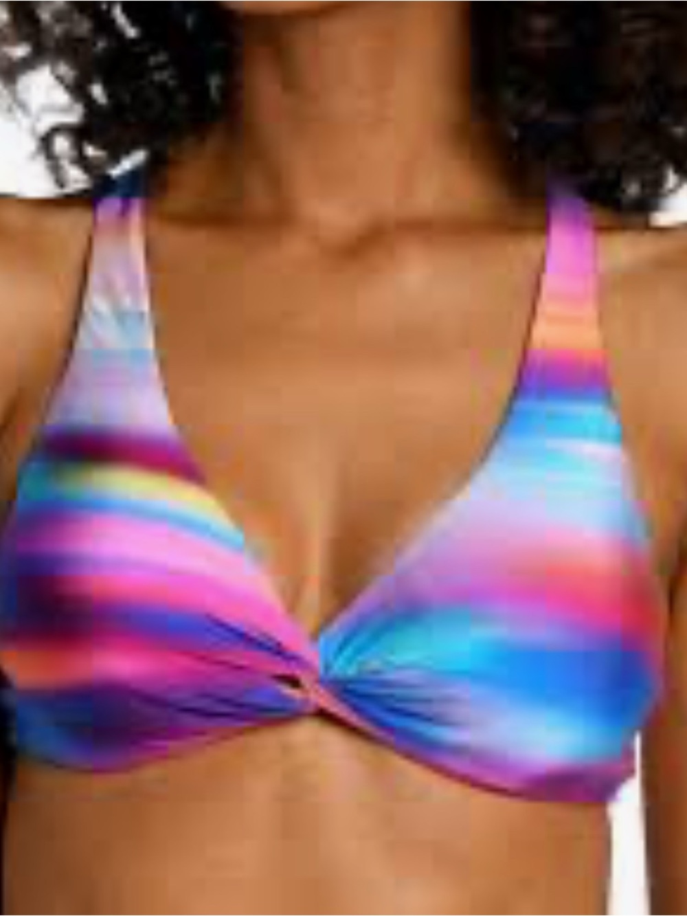 La Blanca Multicolor Stripe Women’s Swim Top